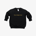 Premium Black Fleece Sweatshirt for Kids – Classic Crew Neck Winter Pullover